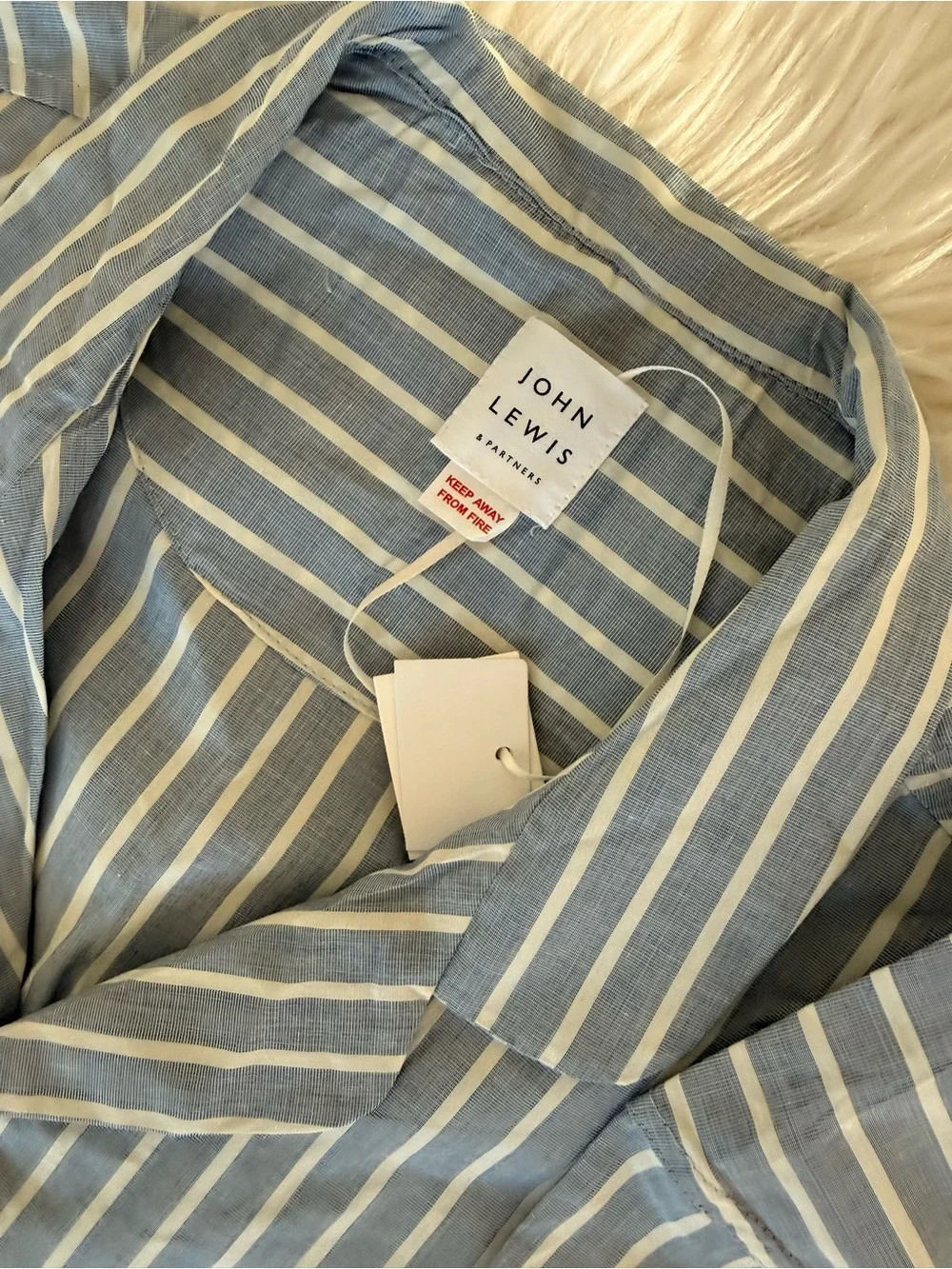 Men's Blue Stripe Pajama Shirt and Pants Set
